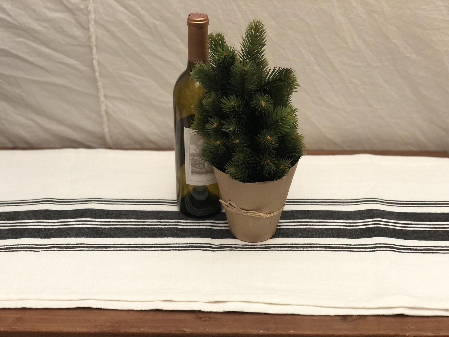 Blue Linen Center Table Runner Blue Linen Center Table Runner