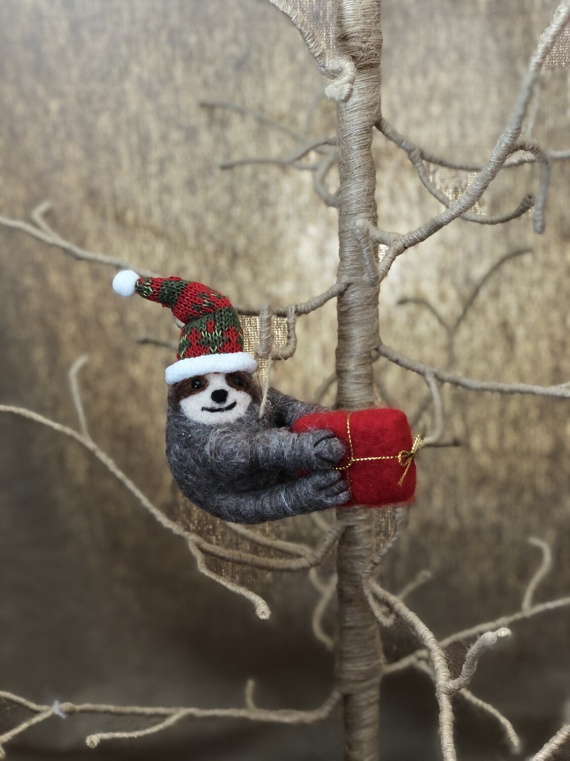 Felt Sloth w/Present
