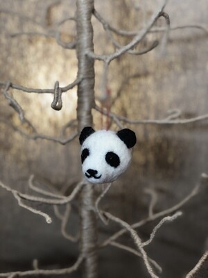 Felt Panda Head Ornament