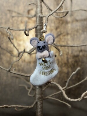 Felt Baby&#39;s First Christmas White
