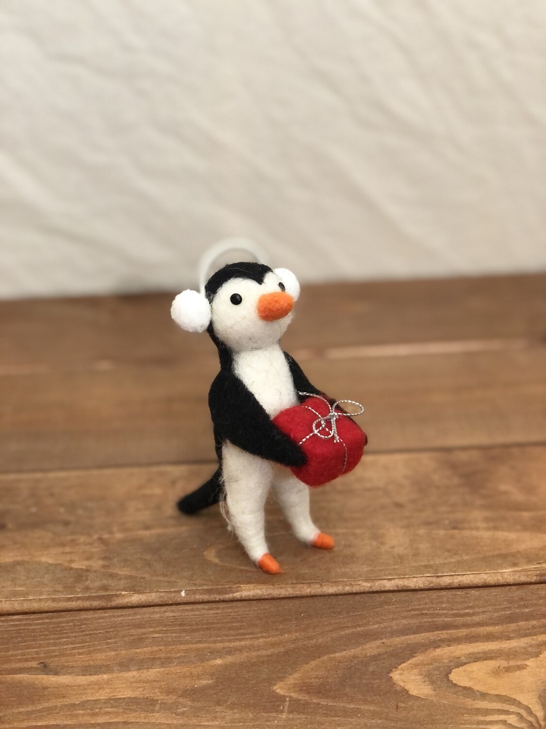 Felt Penguin w/Gift
