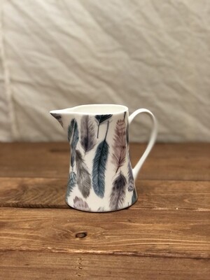 Feathers Cer Jug Sm Feathers Cer Jug Sm
