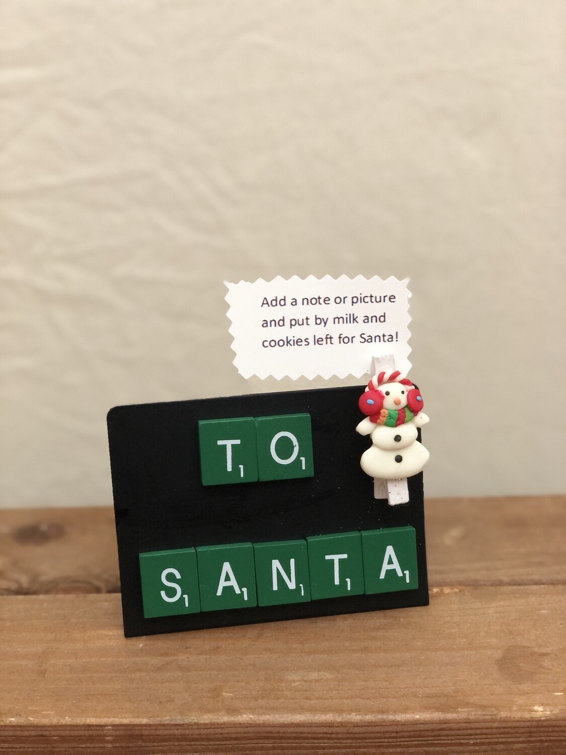 Green &quot;To Santa&quot; Note Board w/Clip 4&quot;L x 3&quot;H