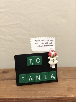 Green &quot;To Santa&quot; Note Board w/Clip 4&quot;L x 3&quot;H