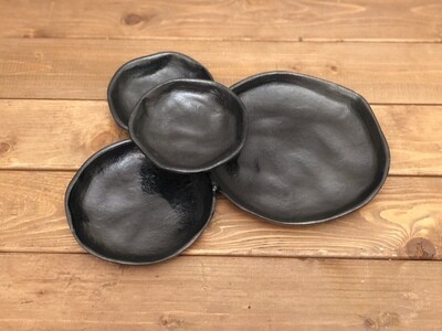 Black Antique 4-Bowl Dish