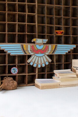 Painted Wooden "Firebird" Wall Décor