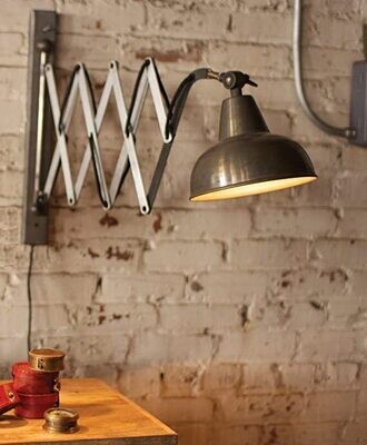 Industrial Vertical Scissor Wall Lamp