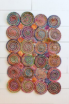 Multi Color Chindi Braided Rug - 60&quot; x 40&quot;