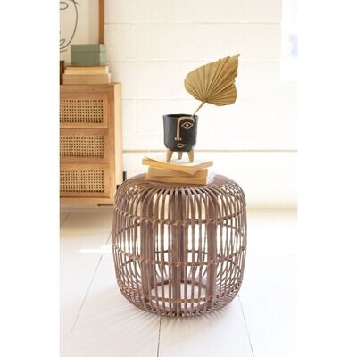 Round Bamboo Accent Table Round Bamboo Accent Table