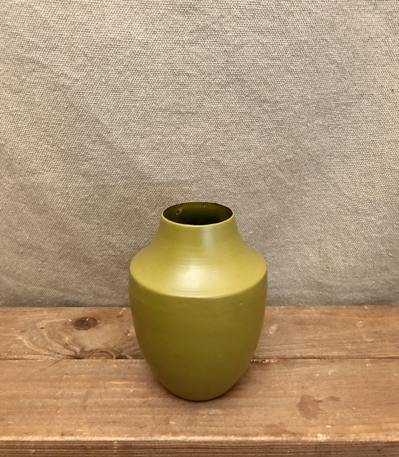 Painted Metal Vase Sm