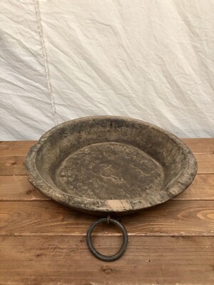 Old Round Wooden Bowl