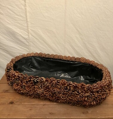 Low Oval Pinecone Planter - Lg
