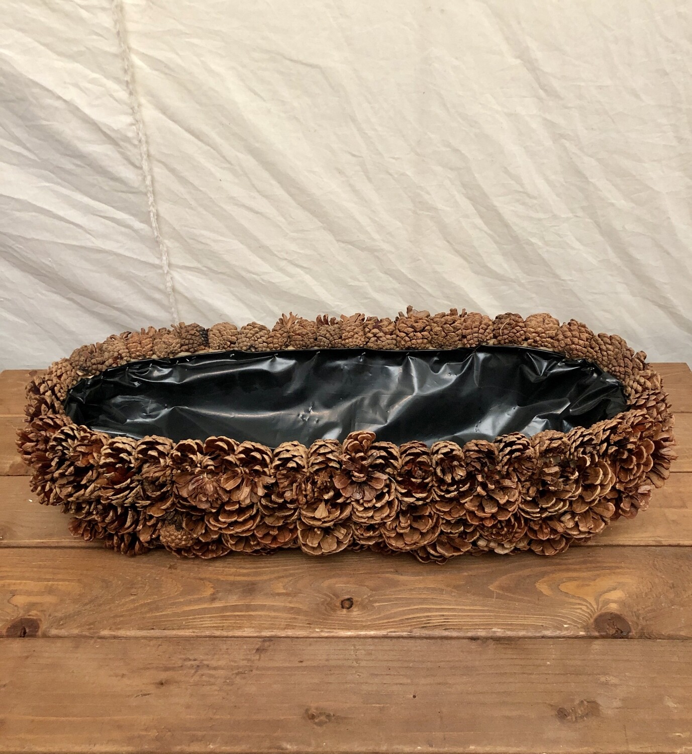 Low Oval Pinecone Planter - Sm