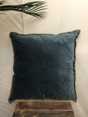Velvet Throw Pillow - Blue Steel
