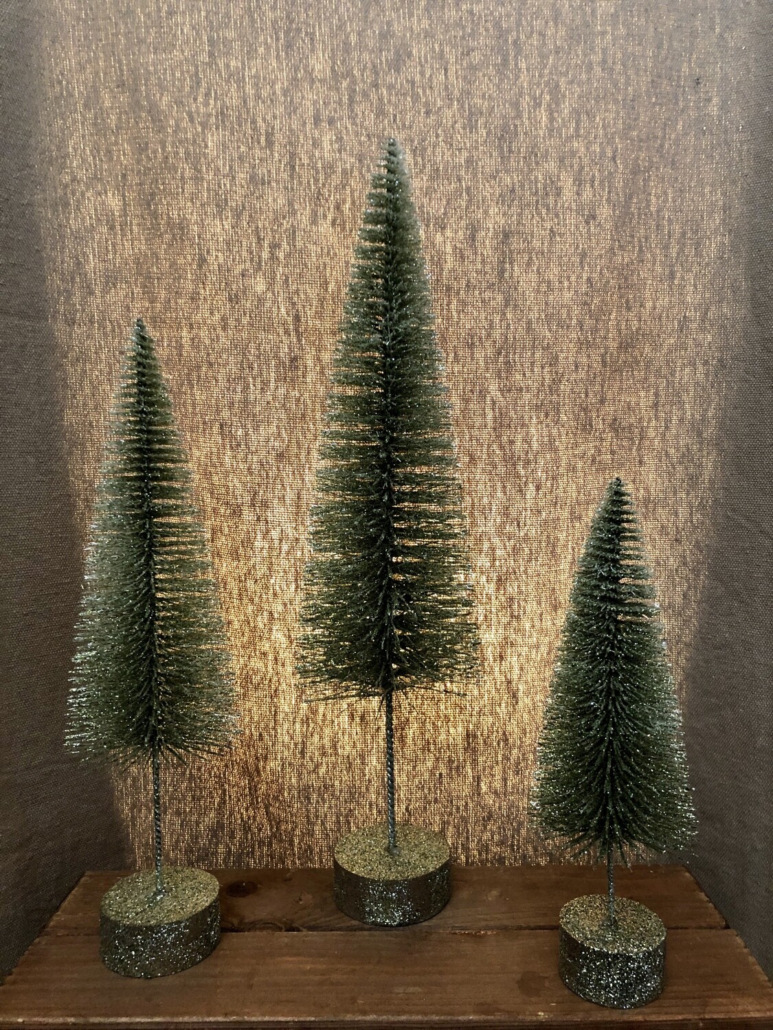 S/3 Lt Green Tall Bristle Trees