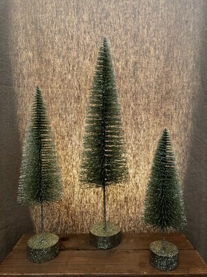 S/3 Lt Green Tall Bristle Trees
