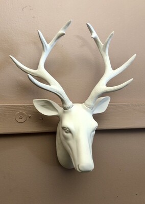 White Resin Deer Head White Resin Deer Head