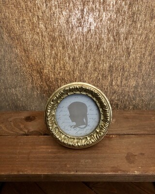 Antique Gold Mini Frame Round