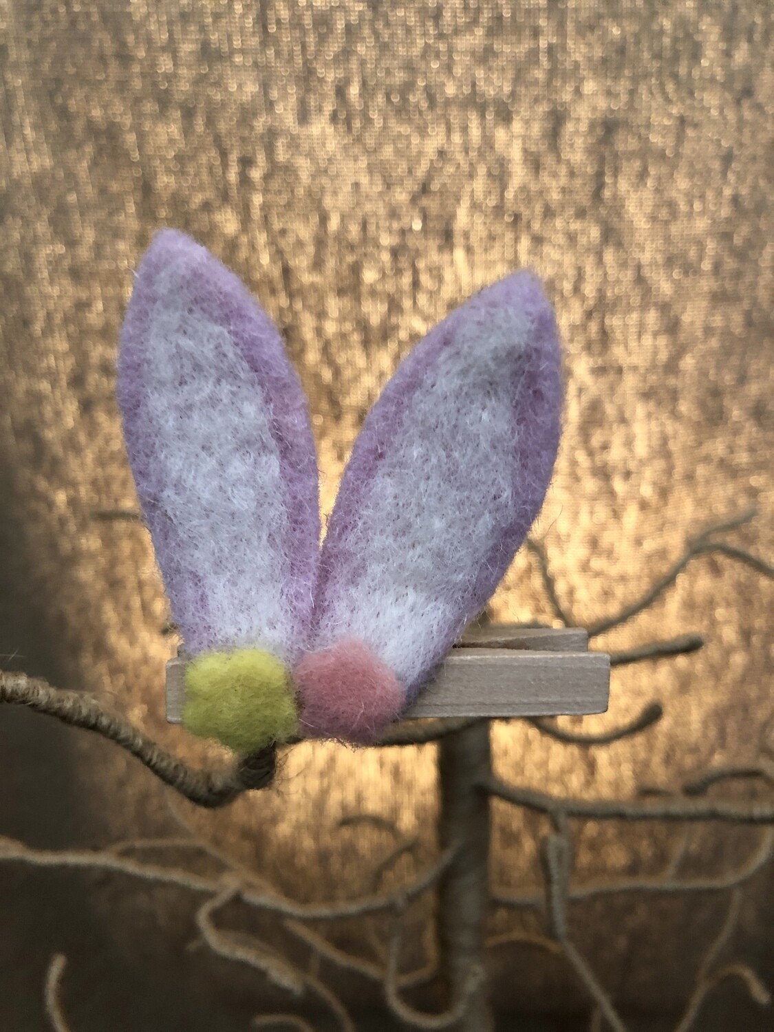Purple Felt Bunny Ear Clip Purple Felt Bunny Ear Clip
