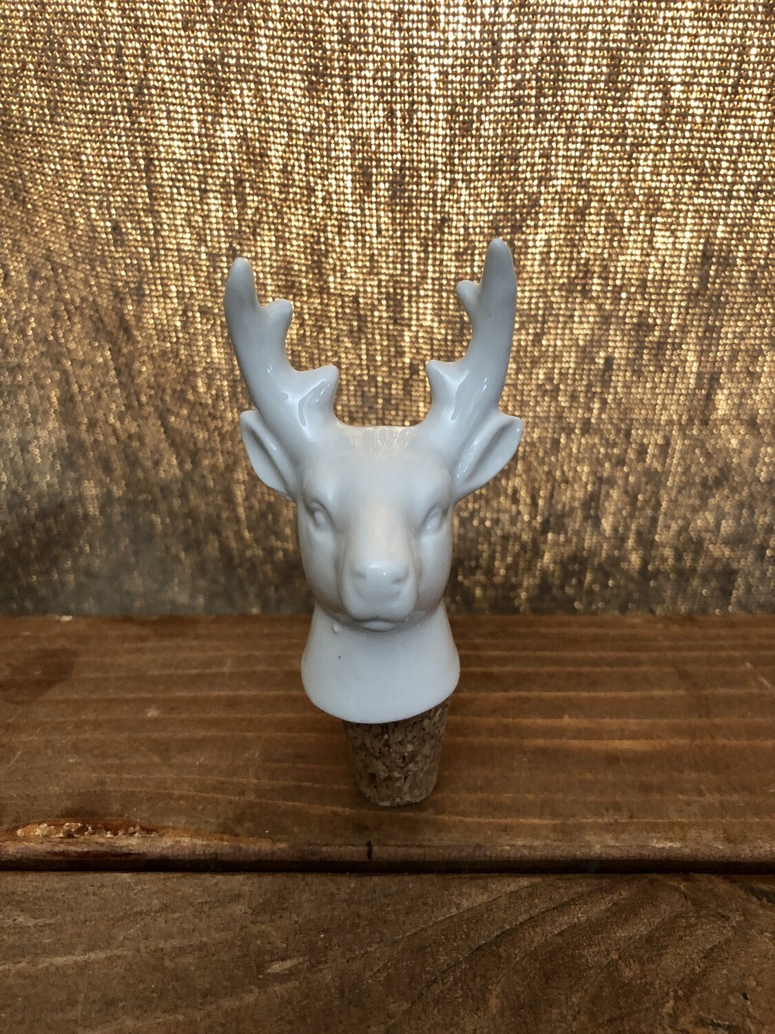 Reindeer White Ceramic Cork Reindeer White Ceramic Cork