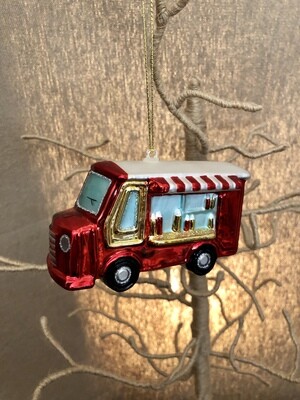 Glass Food Truck Ornament