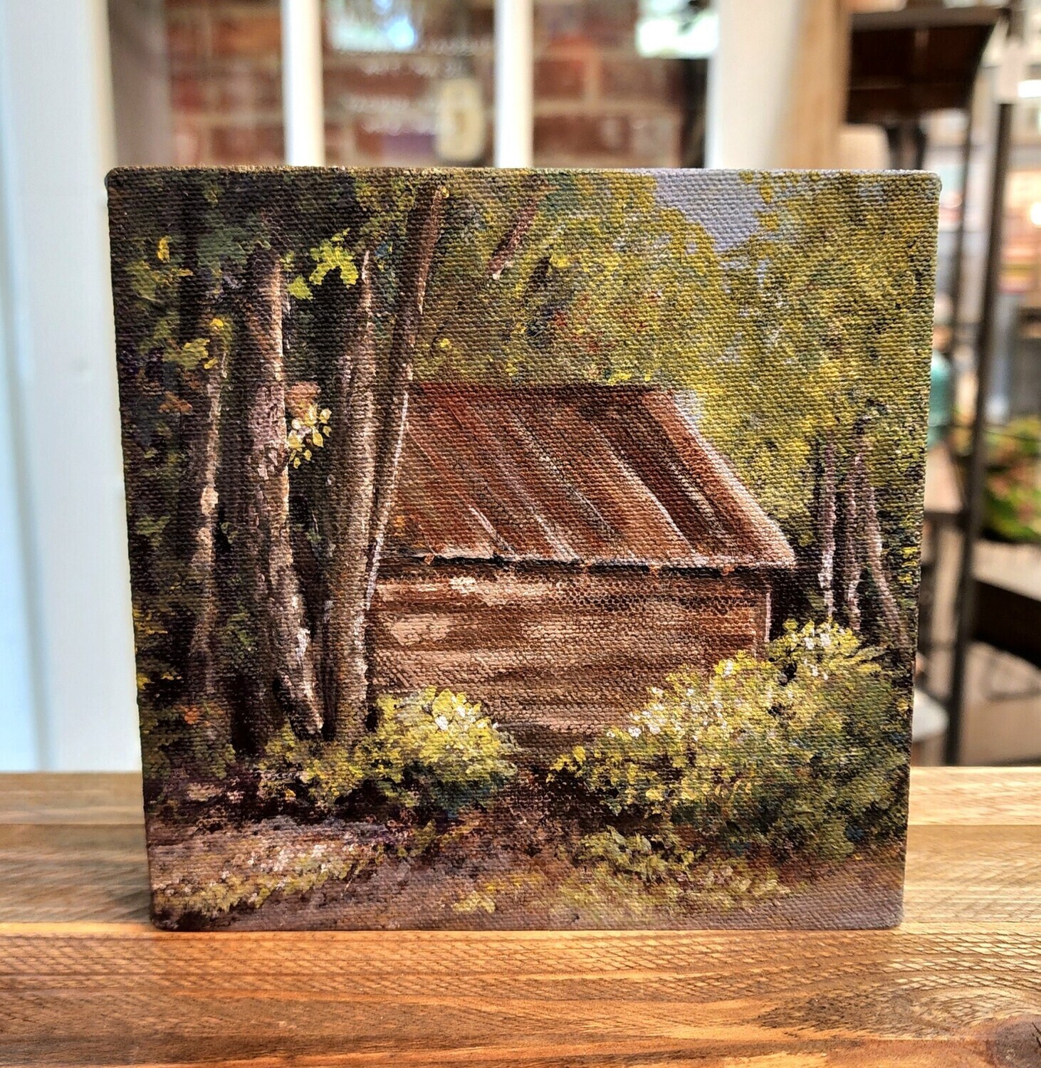 Wooden House 6&quot; x 6&quot;