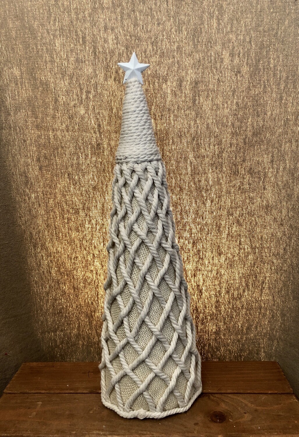 Cream Star Rope Tree 17.5" Cream Star Rope Tree 17.5"