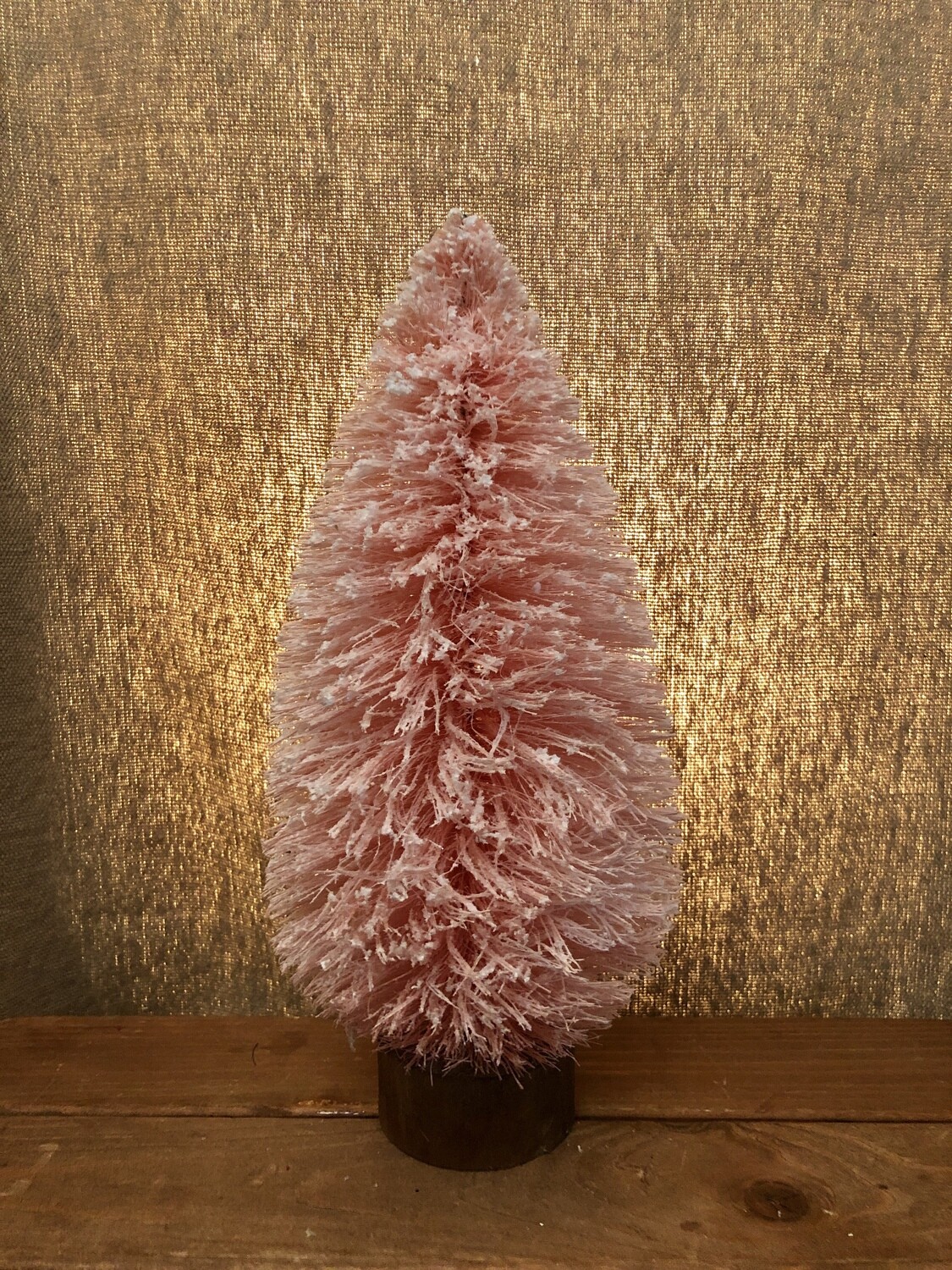 Snowed Sisal Tree 12" Pink