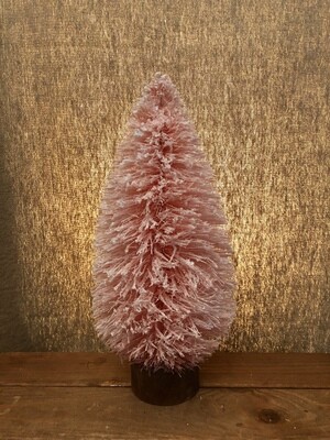 Snowed Sisal Tree 12" Pink Snowed Sisal Tree 12" Pink
