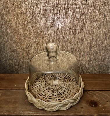 Glass Cloche w/Cane Base 5&quot;