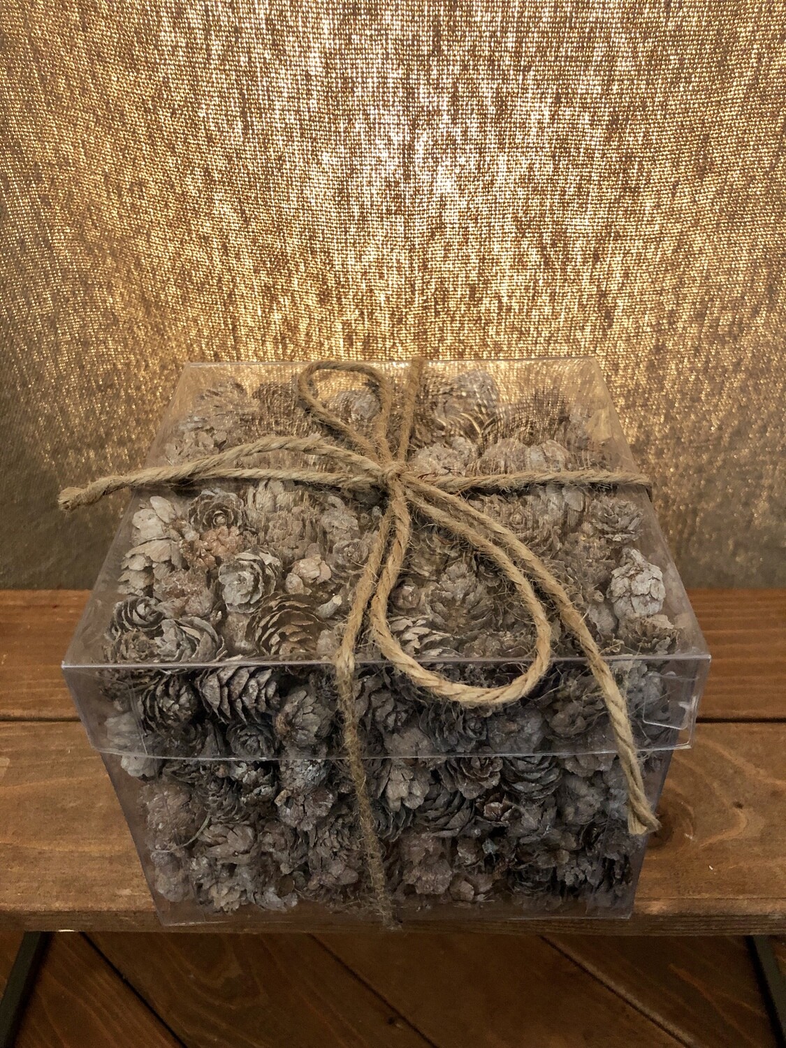 Box of Whitewash Mini Pinecones