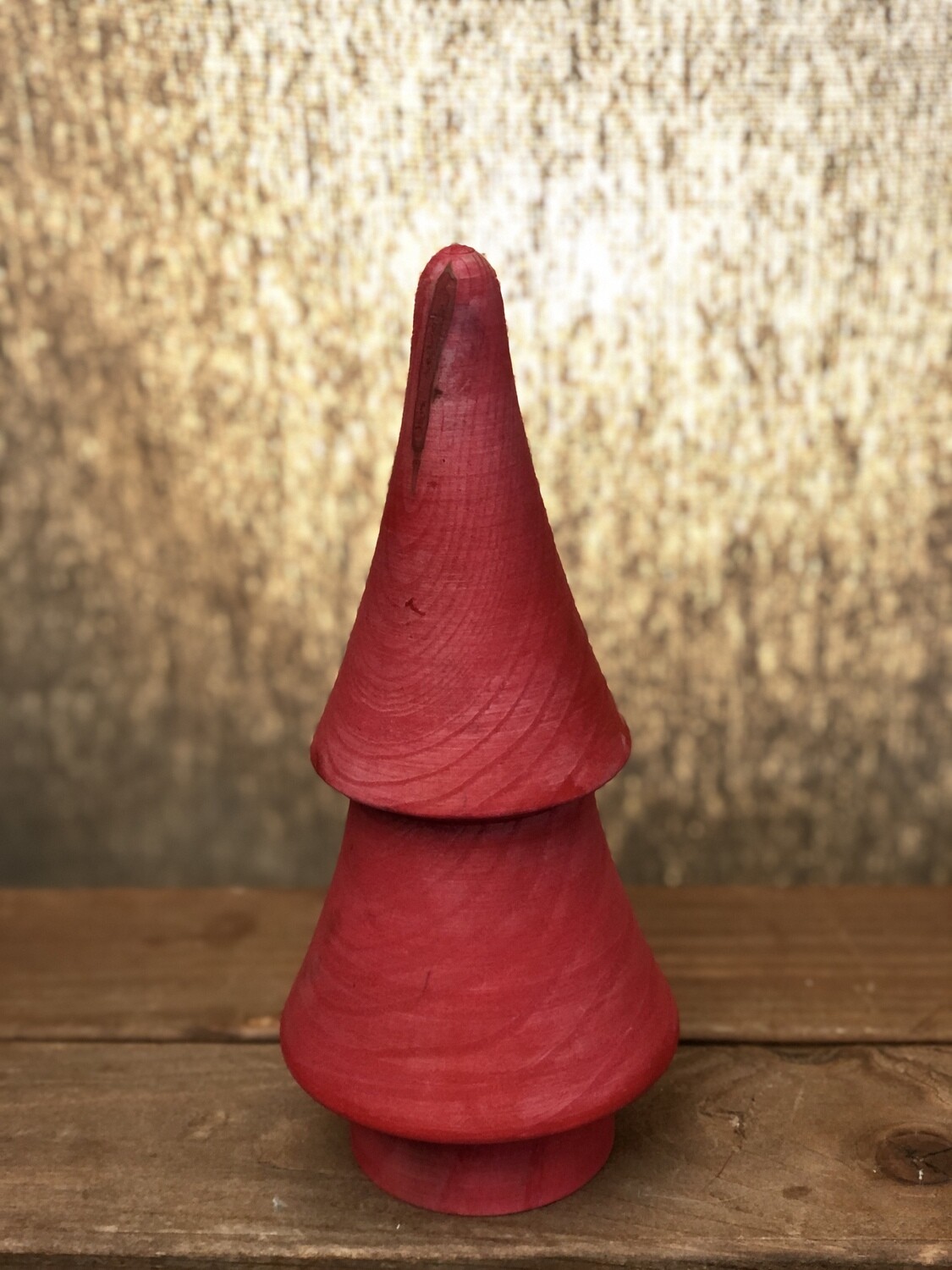 Wooden Finial Tree - Lg Red Wooden Finial Tree - Lg Red