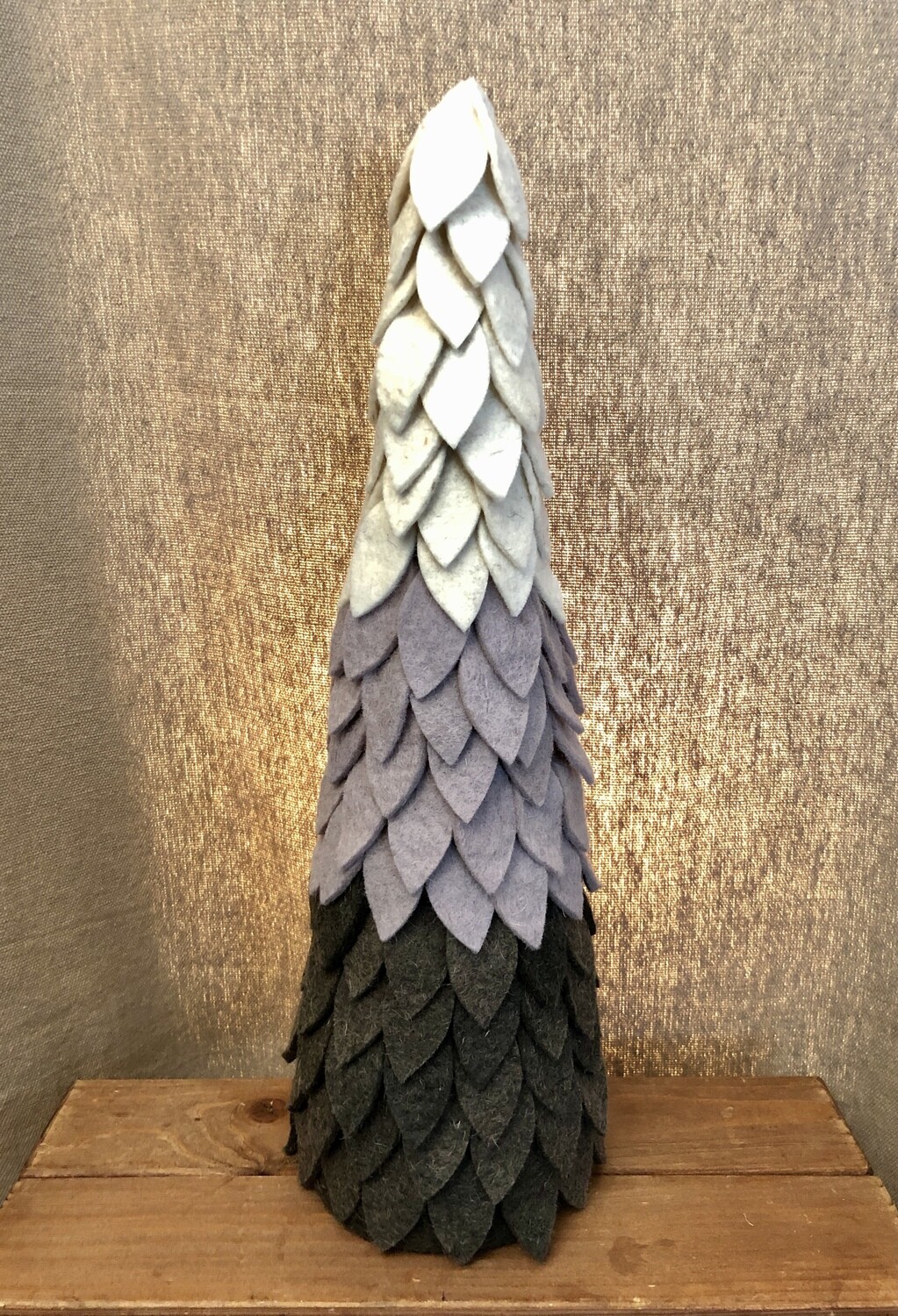 Felt Leaf Topiary Ombre Gray - Lg Felt Leaf Topiary Ombre Gray - Lg