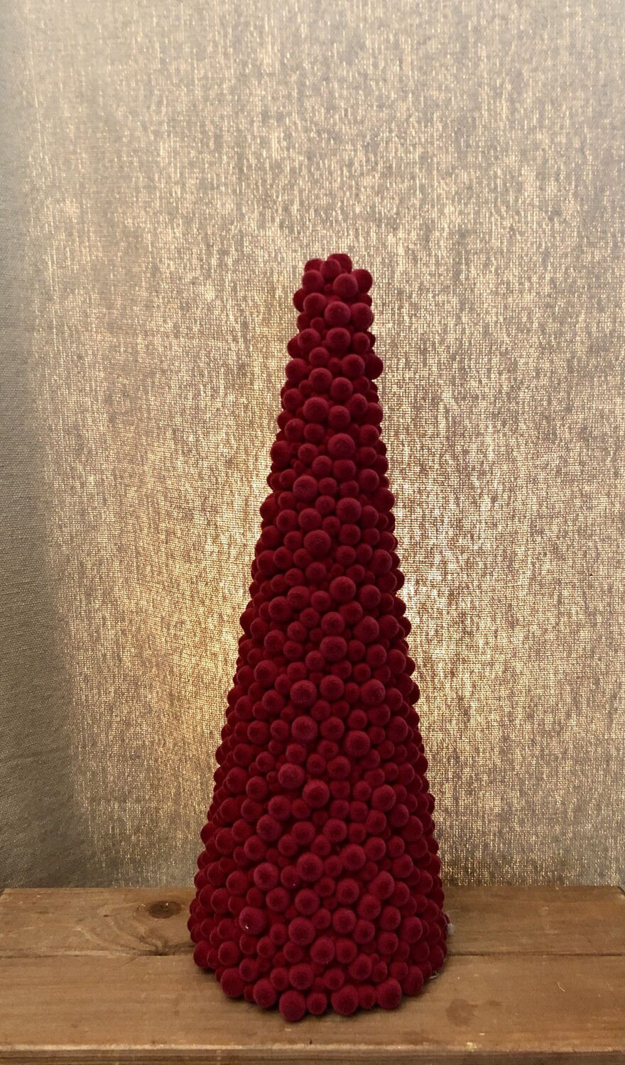Pompon Cone Topiary 16" Red Pompon Cone Topiary 16" Red