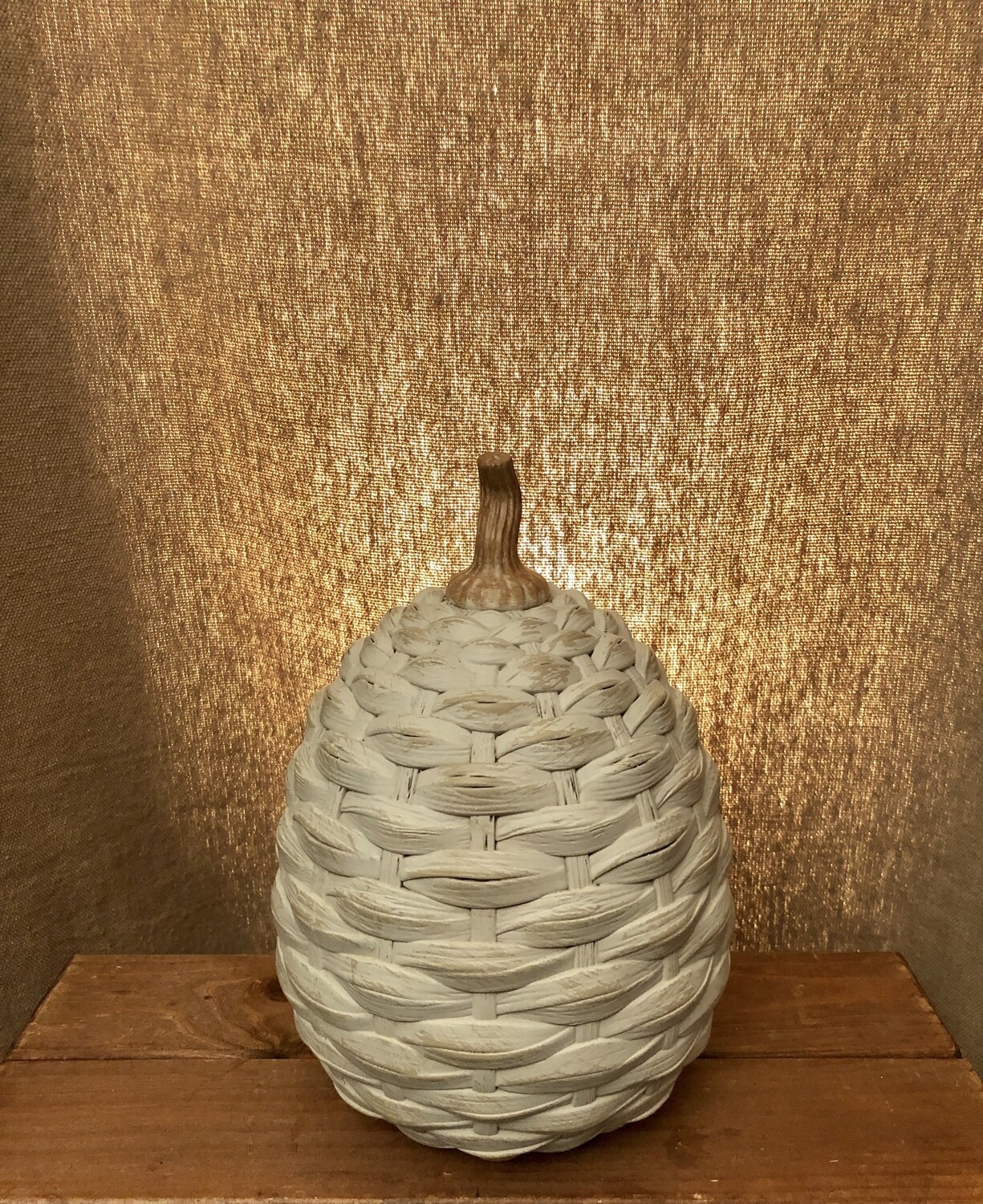 Textured Tall Pumpkin 10" Beige Textured Tall Pumpkin 10" Beige