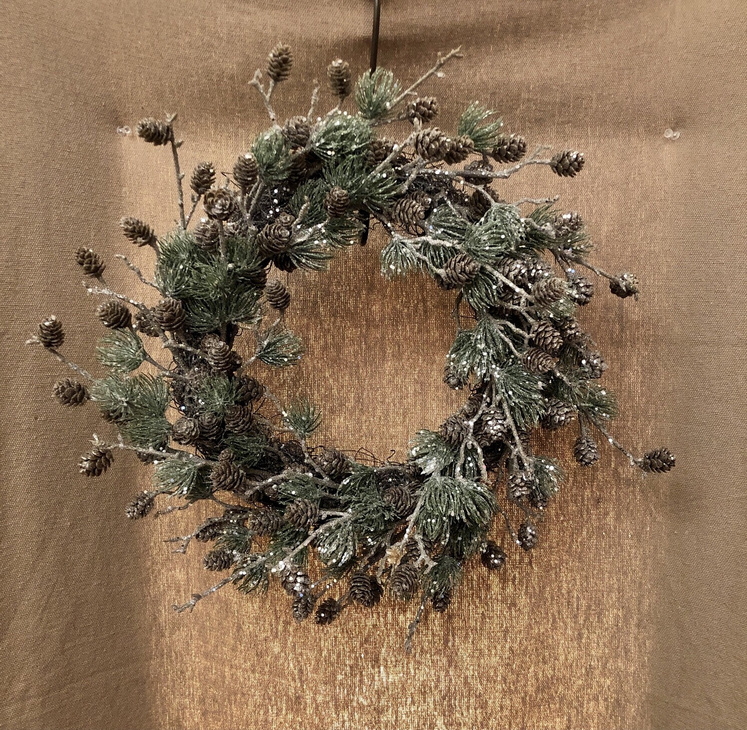 Glitter Pinecone Wreath 20" Glitter Pinecone Wreath 20"
