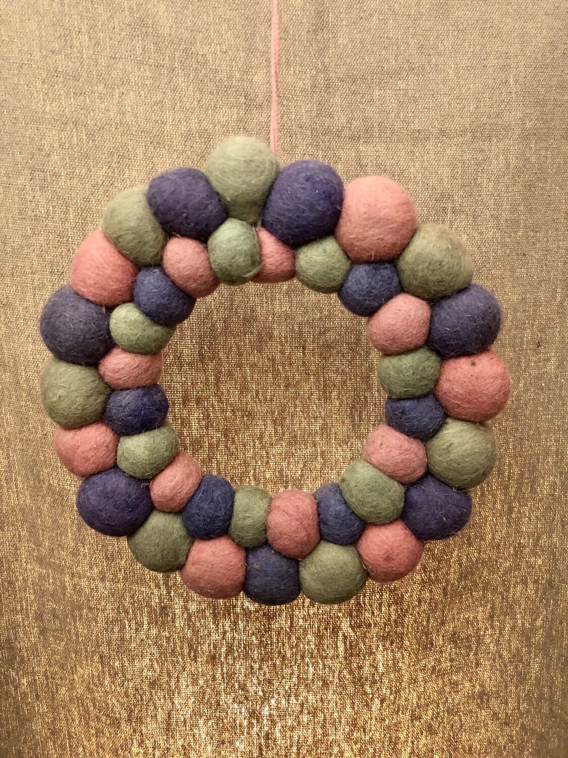 Pompon Wreath 11&quot; Multicolor