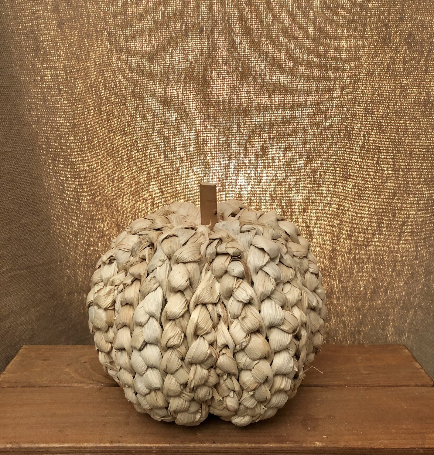 Corn Husk Pumpkin 8.25" Cream Corn Husk Pumpkin 8.25" Cream