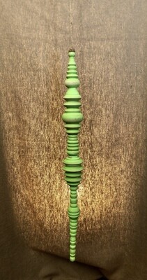 Wood Finial Ornament 24&quot; Green