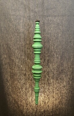 Wood Finial Ornament 16&quot; Green