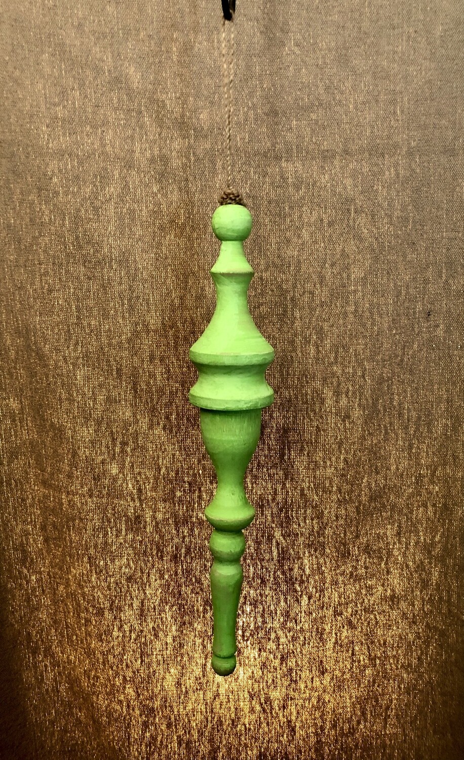 Wood Finial Ornament 15&quot; Green