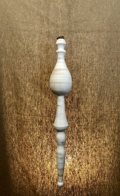 Wood Finial Ornament 19&quot; White