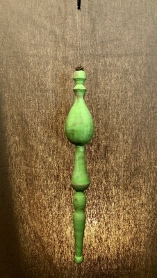 Wood Finial Ornament 19&quot; Green