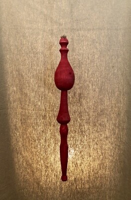 Wood Finial Ornament 19&quot; Red