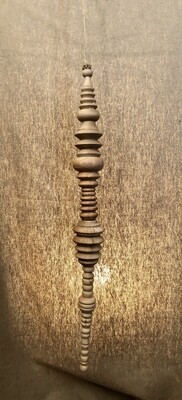 Wood Finial Ornament 24&quot; Brown