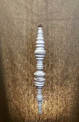 Wood Finial Ornament 16&quot; White