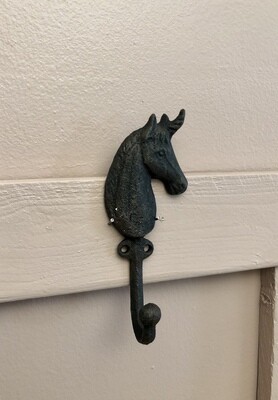 Cast Iron Unicorn Wall Hook - Brown