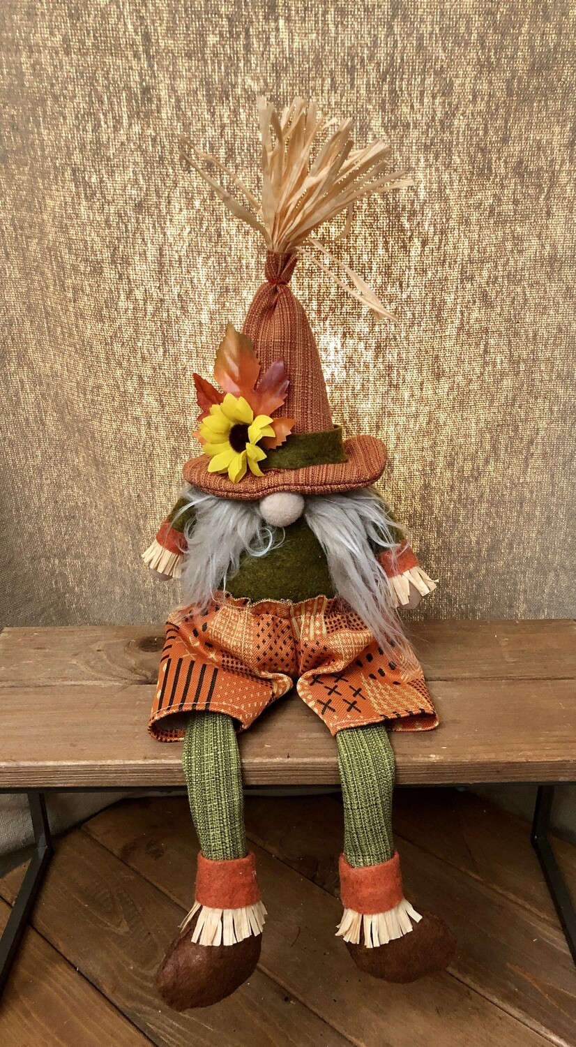 Plush Fall Gnome Shelf Sitter - Orange Hat Plush Fall Gnome Shelf Sitter - Orange Hat