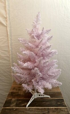 Plastic Pink Christmas Tree Sm