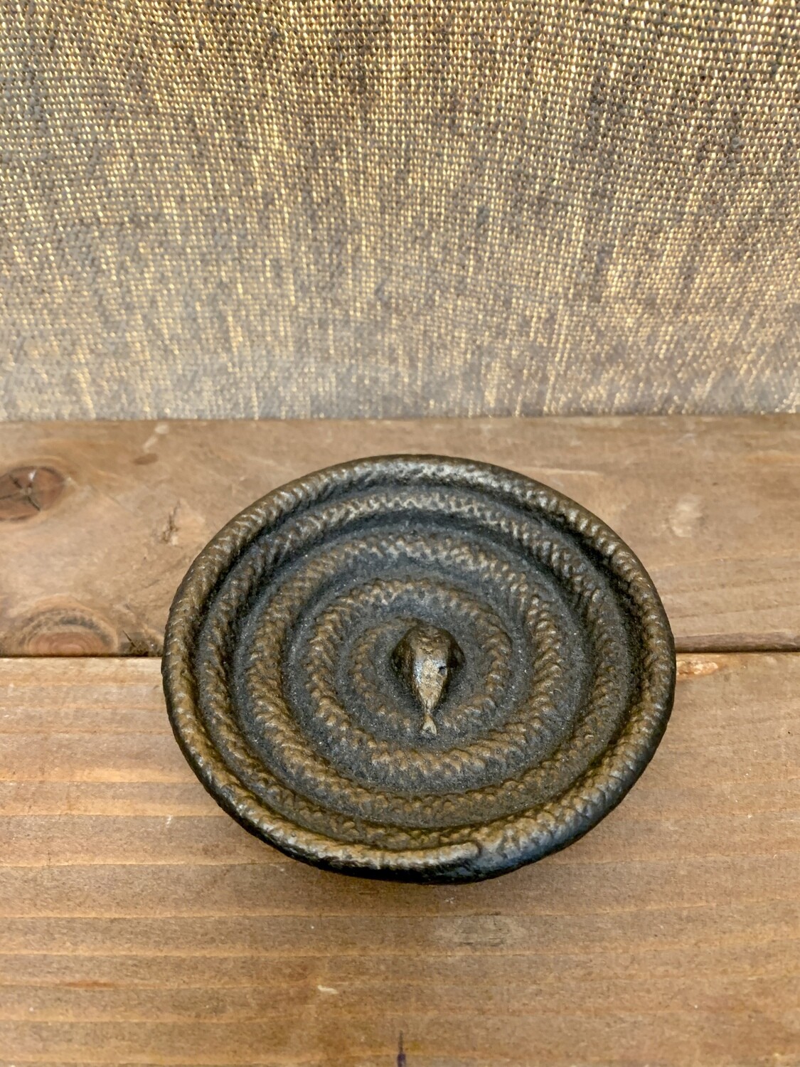 Snake Cast Iron Dish Bronze Snake Cast Iron Dish Bronze